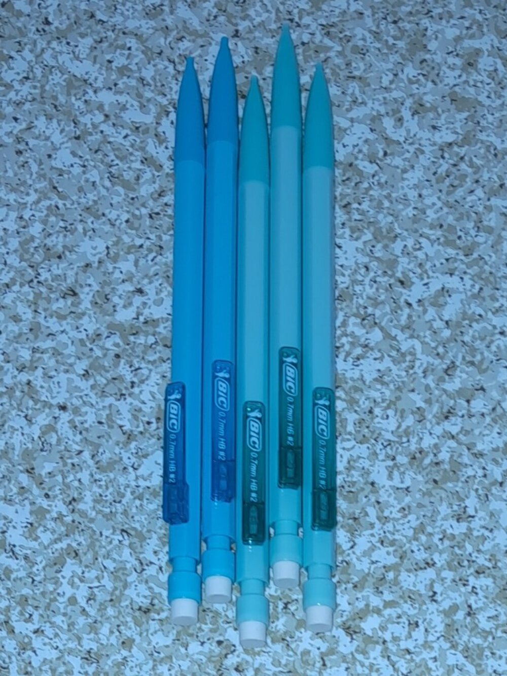 NEW Lot of 5 Bic Xtra Smooth Pastel Mechanical Pencils HB2 0.7 mm Lead